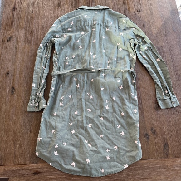 3/27$ H&M Kids Green Dress with Bird Pattern size 10 - Picture 4 of 5